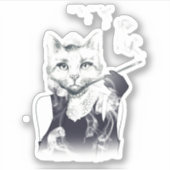 Glamor Cat Sticker (Voorkant)