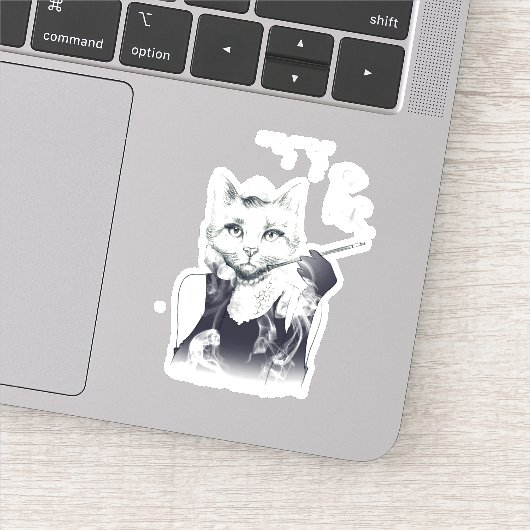 Glamor Cat Sticker (Detail)