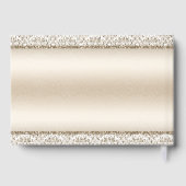 Glamor Champagne Damask Metallic Wedding Gastenboek (Achterkant)