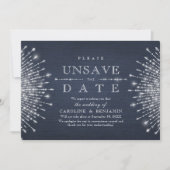 Glamor Deco Navy blue  Unsave the Date Save The Date (Voorkant)