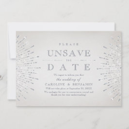 Glamor Deco Silver  Unsave the Date Save The Date