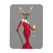 Glamor Deer in het rood Magneet (Verticaal)