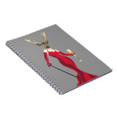 Glamor Deer in het rood Notitieboek (Rechterzijde)