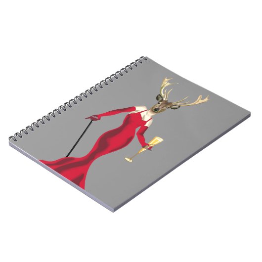 Glamor Deer in het rood Notitieboek (Linkerzijde)