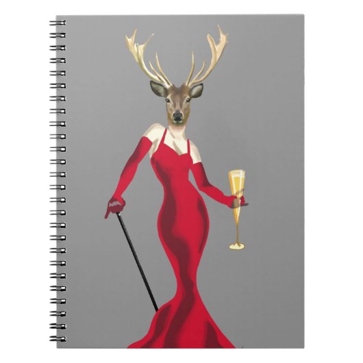 Glamor Deer in het rood Notitieboek (Voorkant)
