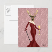 Glamor Deer in Marsala 2 Briefkaart (Voorkant / Achterkant)