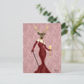 Glamor Deer in Marsala 2 Briefkaart (Staand voorkant)