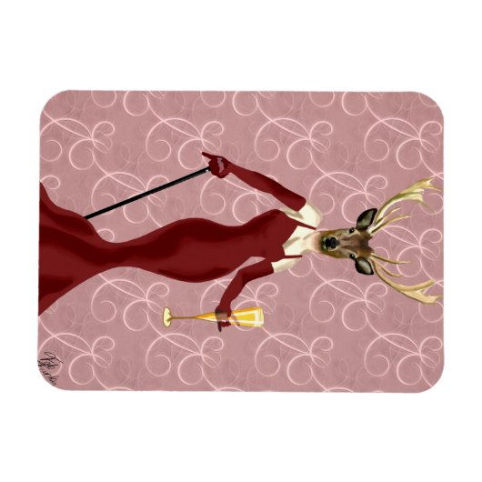 Glamor Deer in Marsala 2 Magneet (Horizontaal)