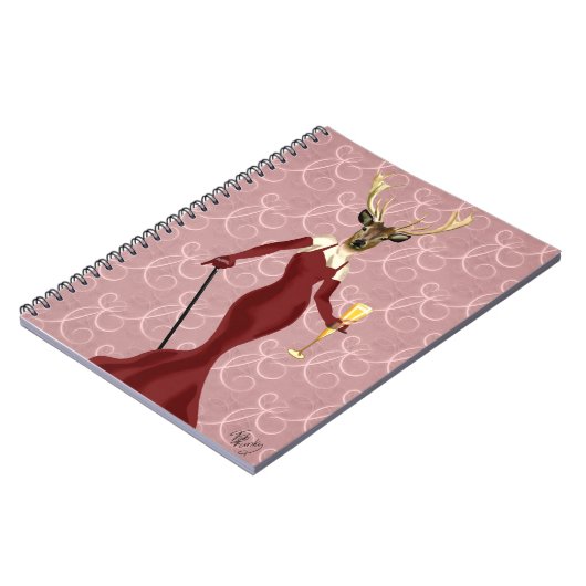 Glamor Deer in Marsala 2 Notitieboek (Linkerzijde)