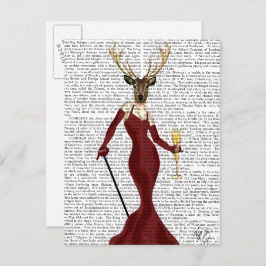 Glamor Deer in Marsala Briefkaart (Voorkant / Achterkant)