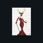 Glamor Deer in Marsala Canvas Afdruk<br><div class="desc">Mode en beeldmateriaal</div>