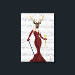 Glamor Deer in Marsala Canvas Afdruk<br><div class="desc">Mode en beeldmateriaal</div>