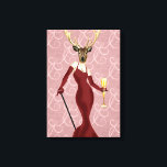 Glamor Deer in Marsala Canvas Afdruk<br><div class="desc">Mode en beeldmateriaal</div>