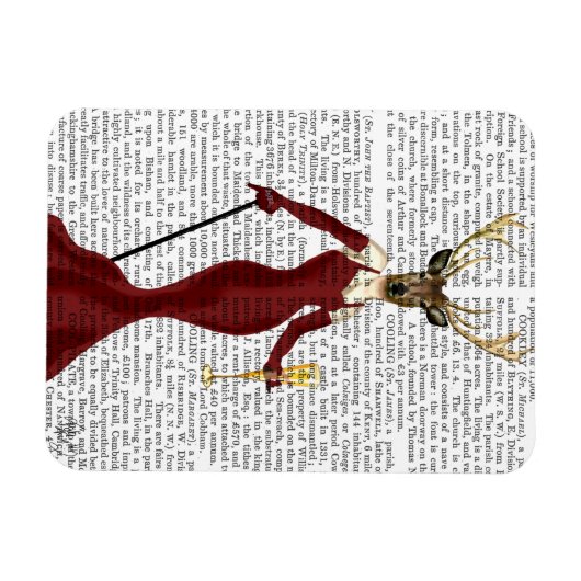 Glamor Deer in Marsala Magneet (Horizontaal)