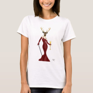 Glamor Deer in Marsala T-shirt