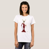 Glamor Deer in Marsala T-shirt (Voorkant volledig)