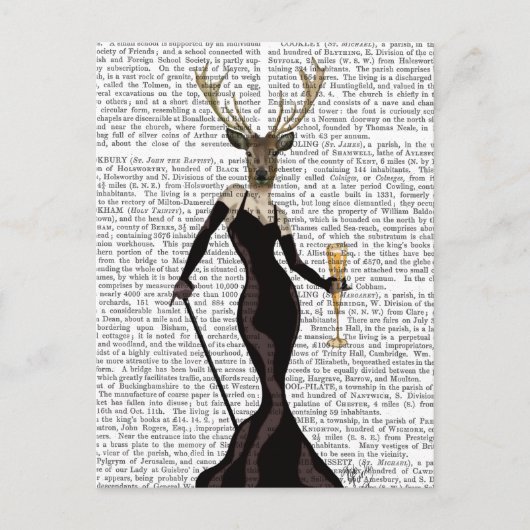 Glamor Deer in zwart Briefkaart (Voorkant)
