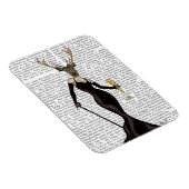 Glamor Deer in zwart Magneet (Rechterzijde)