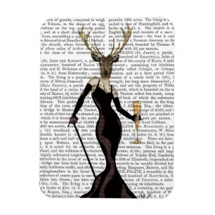 Glamor Deer in zwart Magneet