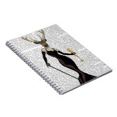 Glamor Deer in zwart Notitieboek (Rechterzijde)