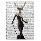 Glamor Deer in zwart Notitieboek (Voorkant)