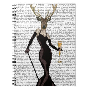 Glamor Deer in zwart Notitieboek