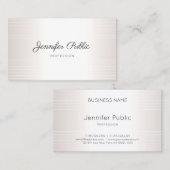 Glamor Elegant Moderne Sjabloon Handgeschreven Visitekaartje (Voorkant / Achterkant)