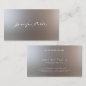 Glamor Elegant Plain Handgeschreven Manuscript Mod Visitekaartje (Voorkant / Achterkant)