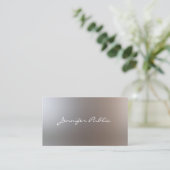 Glamor Elegant Plain Handgeschreven Manuscript Mod Visitekaartje (Staand voorkant)