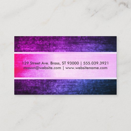 Glamor Elegant Texture Visitekaartje (Achterkant)