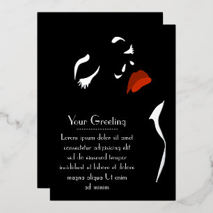 Glamor Face Folie Invitation Folie Uitnodiging