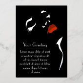 Glamor Face Folie Invitation Folie Uitnodiging (Voorkant)