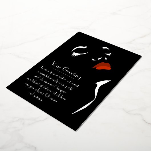 Glamor Face Folie Invitation Folie Uitnodiging (Gedraaid)