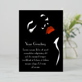 Glamor Face Folie Invitation Folie Uitnodiging (Staand Voorkant)