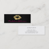Glamor Faux Gold Glitter Kiss Mini Visitekaartje (Voorkant / Achterkant)