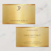Glamor Faux Gold Professional Modern Elegant Visitekaartje (Voorkant / Achterkant)