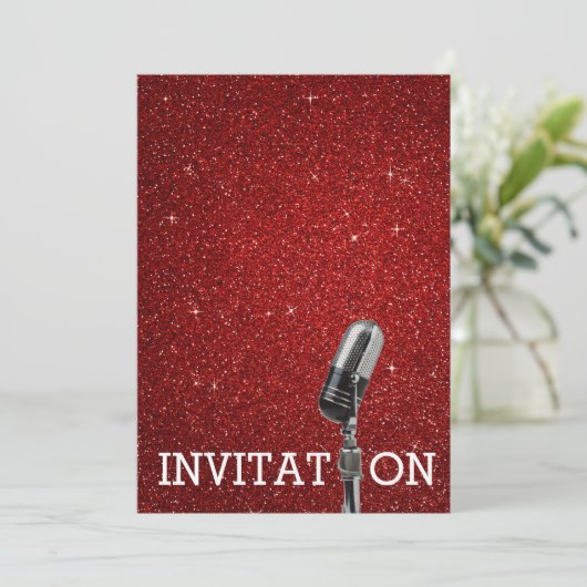 Glamor Festival Birthday Persoonlijke Uitnodiging (Staand voorkant)