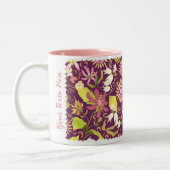 Glamor Floral Brown Two-Tone Coffee Mok (Links)