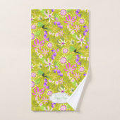 Glamor Floral Chic Green Bad Handdoek (Handdoek)