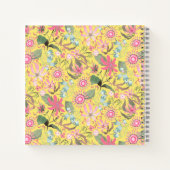 Glamor Floral Chic Yellow Notitieboek (Achterkant)