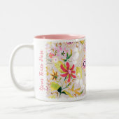 Glamor Floral GreyTwo-Tone Coffee Mok (Links)