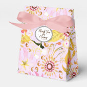 Glamor Floral Pink White Favor Box Bedankdoosjes (Voorkant Zijde)