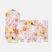 Glamor Floral Pink White Favor Box Bedankdoosjes (Uitgevouwen)