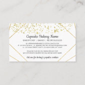 Glamor Floral Wedding Birthday Cake Bakery Visitekaartje (Achterkant)