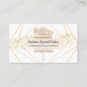 Glamor Floral Wedding Birthday Cake Bakery Visitekaartje (Voorkant)