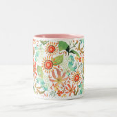 Glamor Floral White Two-Tone Coffee Mok (Center)