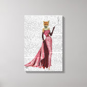 Glamor Fox in roze Canvas Afdruk (Voorkant)