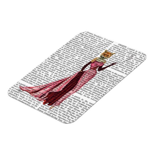 Glamor Fox in roze Magneet (Linkerzijde)