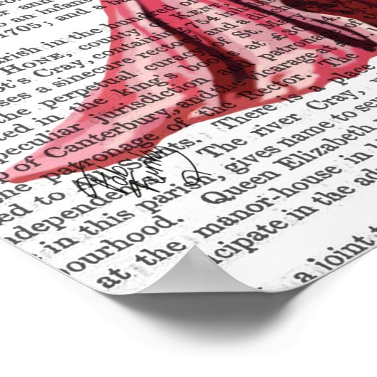 Glamor Fox in roze Poster (Hoek)