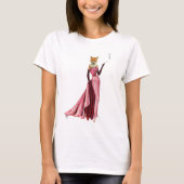 Glamor Fox in roze T-shirt (Voorkant)